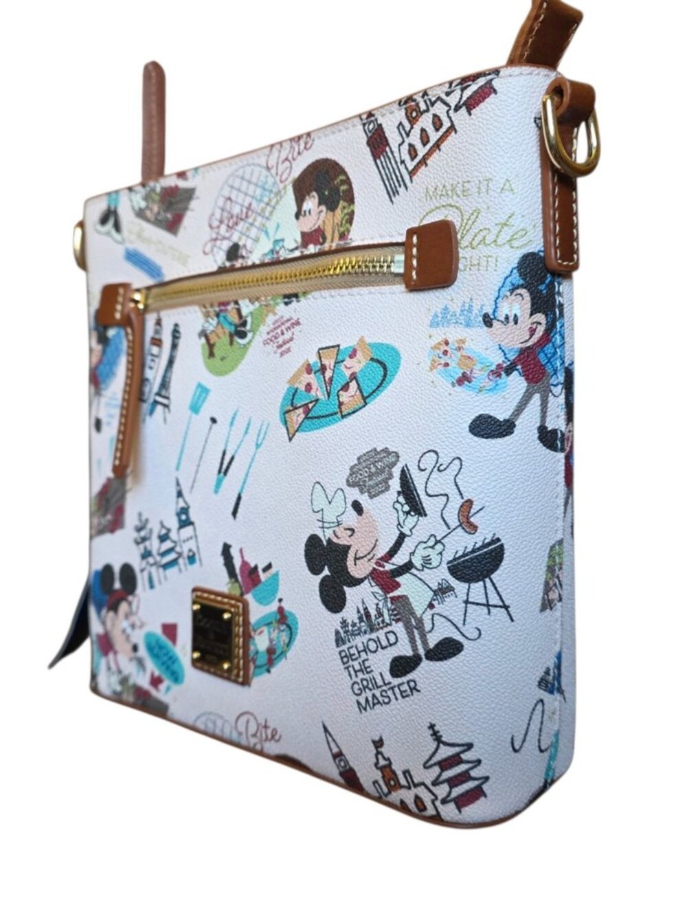 Disney Dooney & Bourke EPCOT Food Wine 2022 Crossbody Bag Mickey Minnie NWT - Picture 7 of 16